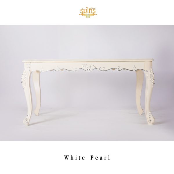 โต๊ะอาหารหลุยส์ White Pearl 4 ที่นั่ง