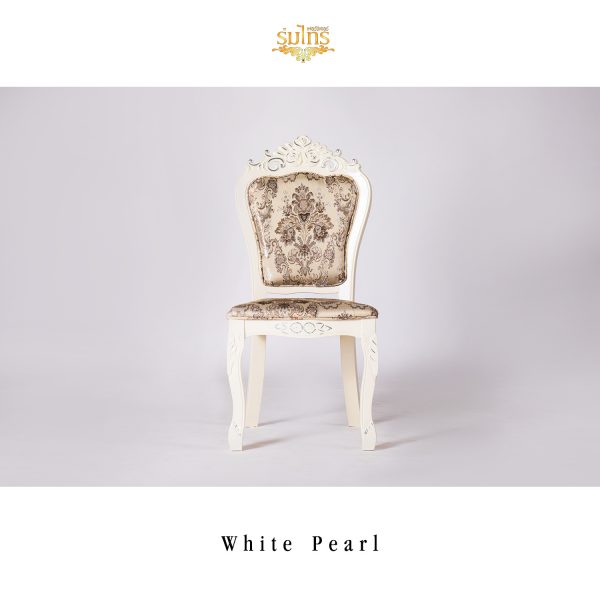 โต๊ะอาหารหลุยส์ White Pearl 4 ที่นั่ง